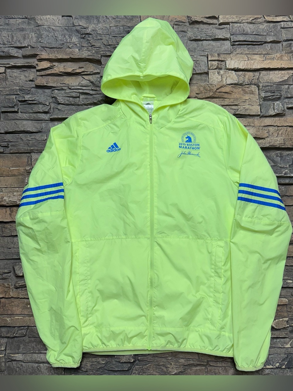 Boston Marathon Jacket 2019 Men Adult Small Adidas Running Track Windbreaker Zip